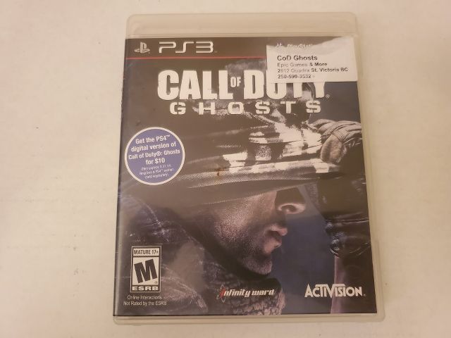 Sony Playstation 3 Call of Duty Ghosts video game