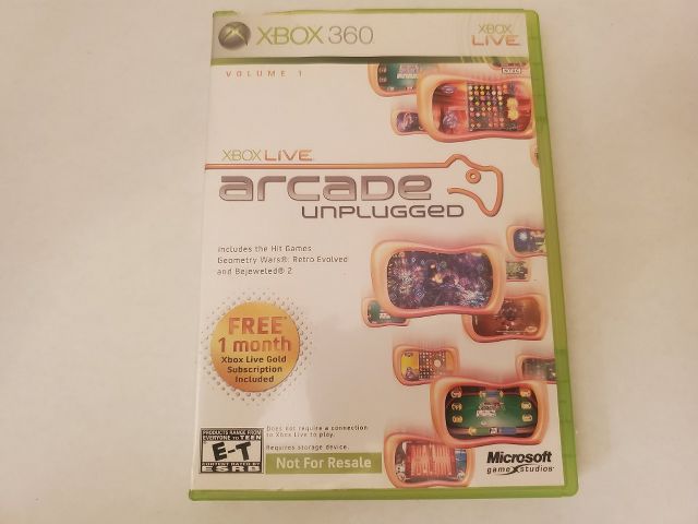 Microsoft Xbox 360 Arcade Unplugged video game