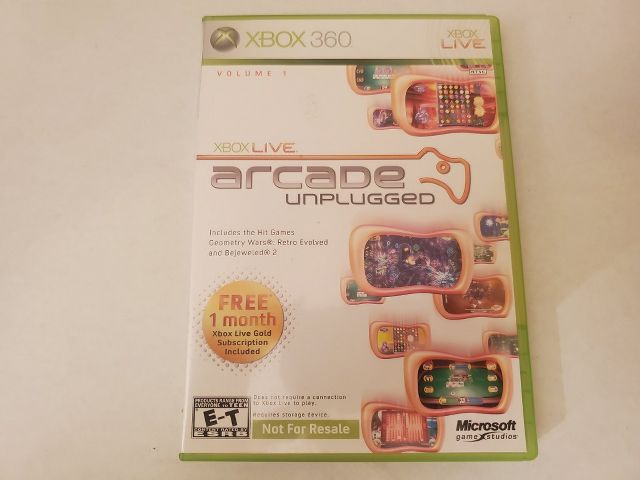 Microsoft Xbox 360 Arcade Unplugged video game