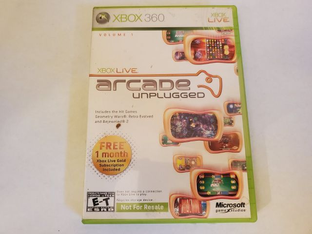 Microsoft Xbox 360 Arcade Unplugged video game