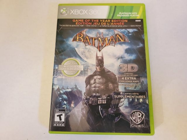 Microsoft Xbox 360 Batman Arkham Asylum Game of the Year Edition Platinum Hits video game