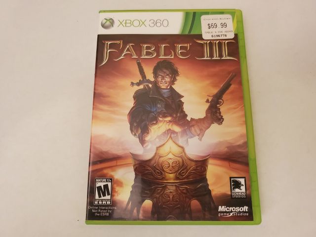Microsoft Xbox 360 Fable III video game