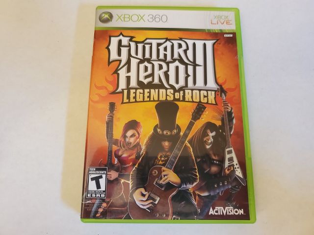 Microsoft Xbox 360 Guitar Hero III Legends of Rock video game