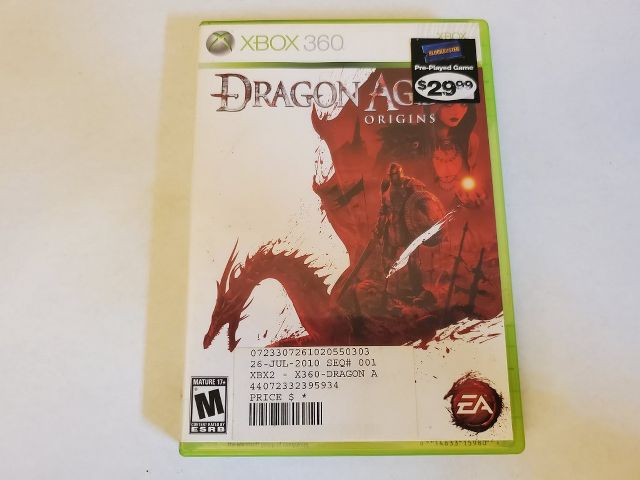 Microsoft Xbox 360 Dragon Age Origins video game