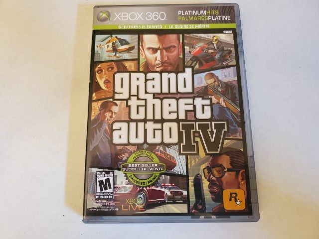 Microsoft Xbox 360 Grand Theft Auto IV Platinum Hits video game