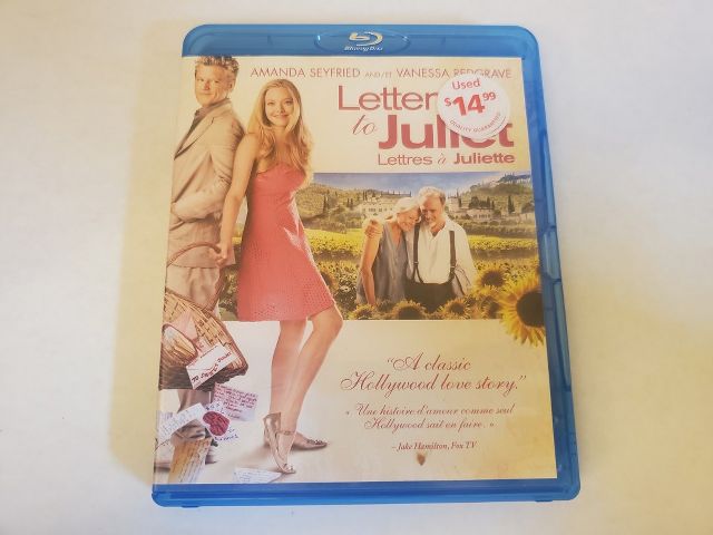 Blu-Ray Letter To Juliet video game