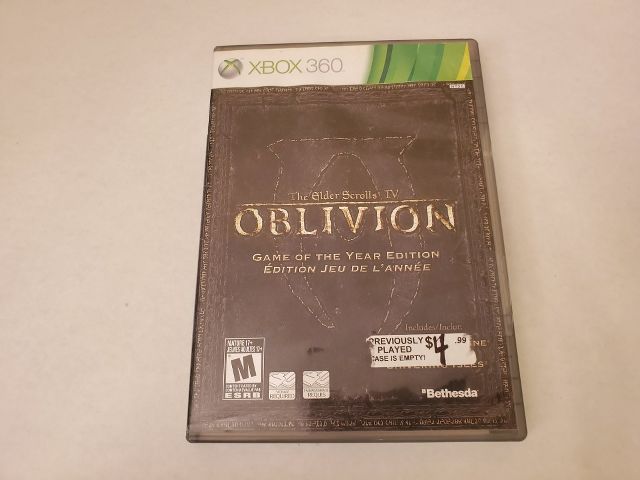 Microsoft Xbox 360 The Elder Scrolls IV Oblivion Game of the year edition video game