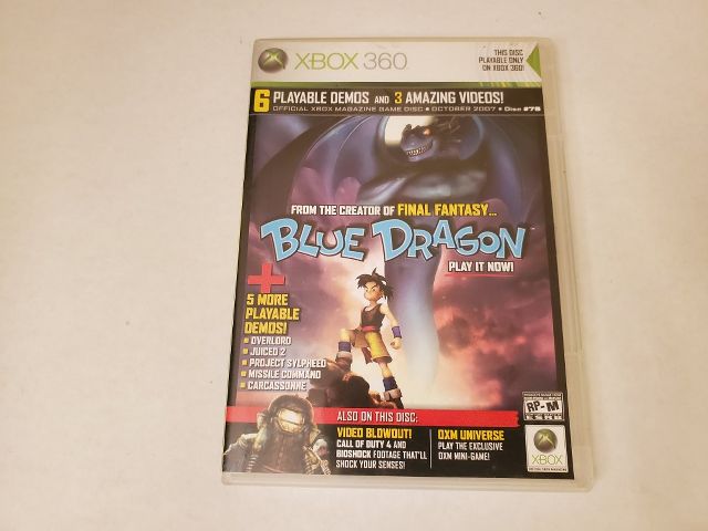 Microsoft Xbox 360 October 2007 Disc 75 Demo Disc video game