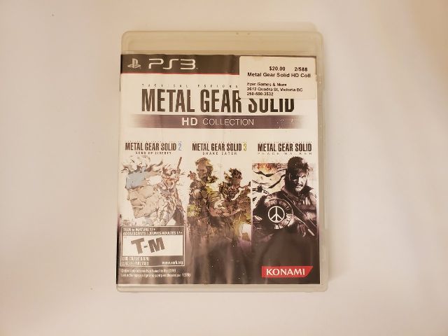 Sony PlayStation 3 Metal Gear Solid HD Collection video game