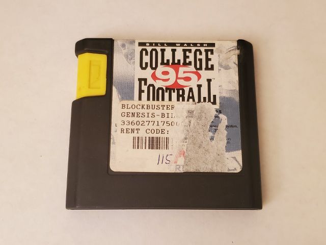 Sega Genesis College 95 Football video game