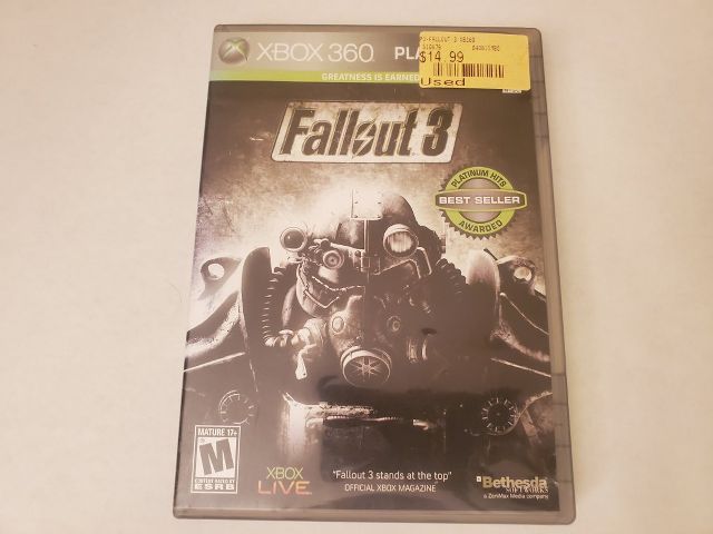Microsoft Xbox 360 Fallout 3 Platinum Hits video game