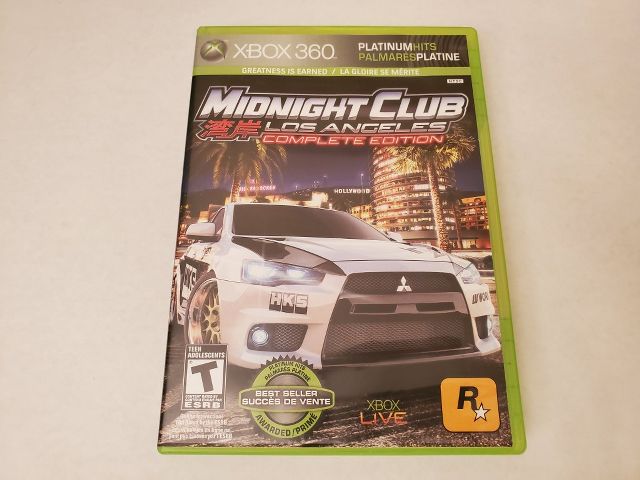 Microsoft Xbox 360 Midnight Club Los Angeles Complete Edition Platinum Hits video game