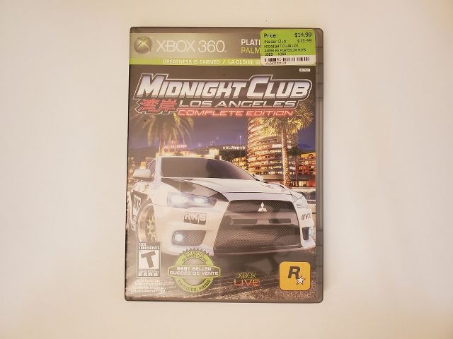 Microsoft Xbox 360 Midnight Club Los Angeles Complete Edition Platinum Hits video game