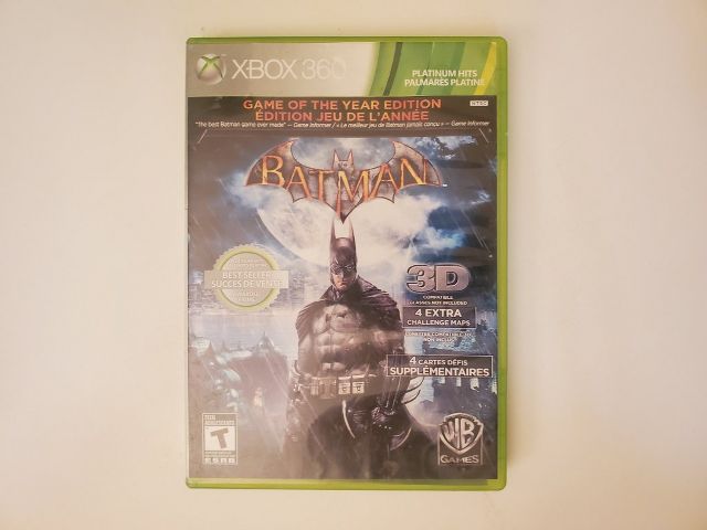Microsoft Xbox 360 Batman Game of the year edition Platinum Hits video game