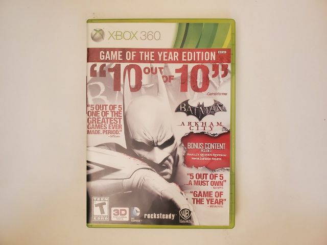 Microsoft Xbox 360 Batman Arkham City Game of the year edition video game