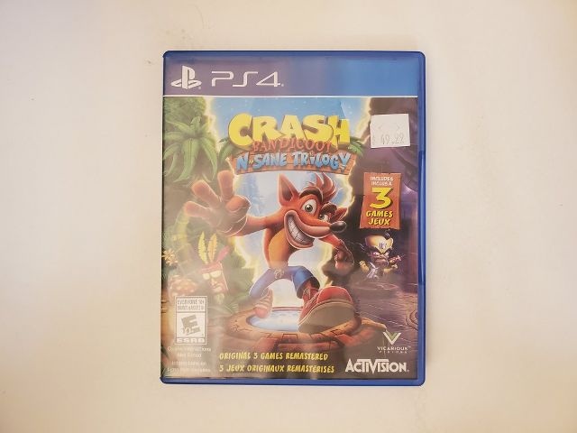 Sony Playstation 4 Crash Bandicoot N Sane Trilogy video game