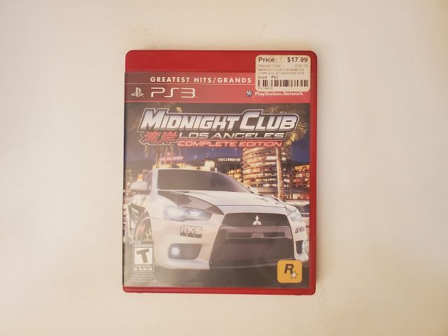 Sony Playstation 3 Midnight Club Los Angeles Complete Edition Greatest Hits video game