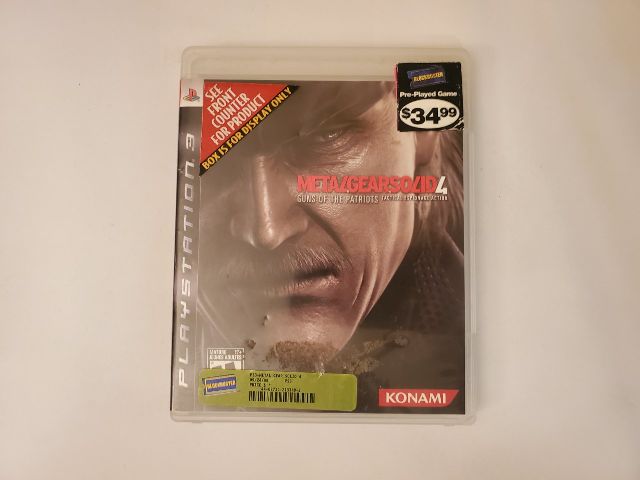 Sony PlayStation 3 Metal Gear Solid 4: Guns of the Patriots video game