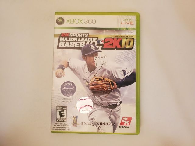 Microsoft Xbox 360 Major League Baseball 2k10 video game
