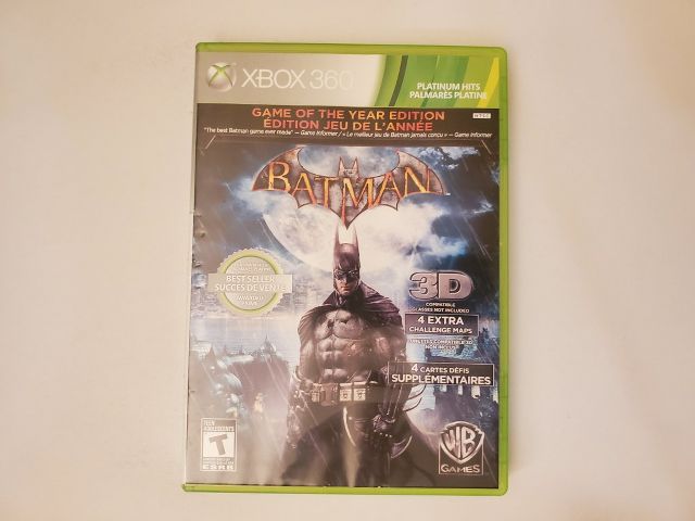 Microsoft Xbox 360 Batman Arkham Asylum Game of the Year Platinum Hits video game