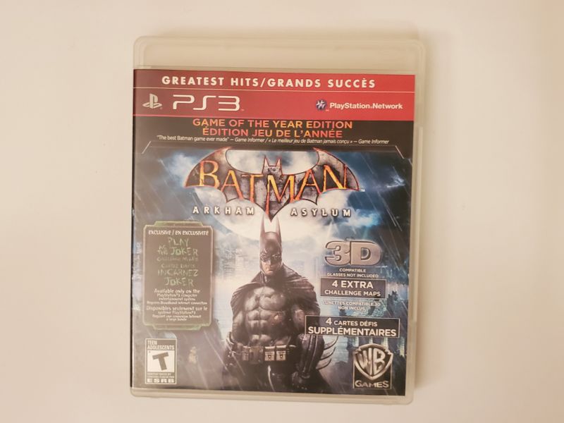 Sony Playstation 3 Batman Arkham Asylum Game of the Year Edition Greatest Hits video game