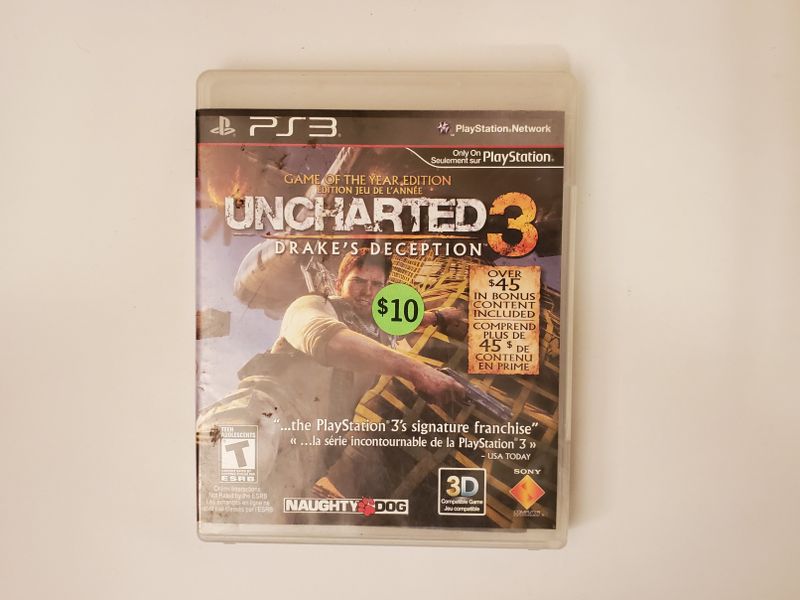 Sony PlayStation 3 Uncharted 3 Drake's Deception Game of the year edition video game