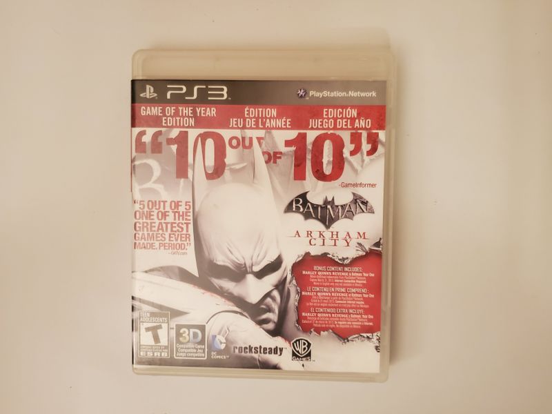 Sony Playstation 3 Batman Arkham City Game of the year edition video game