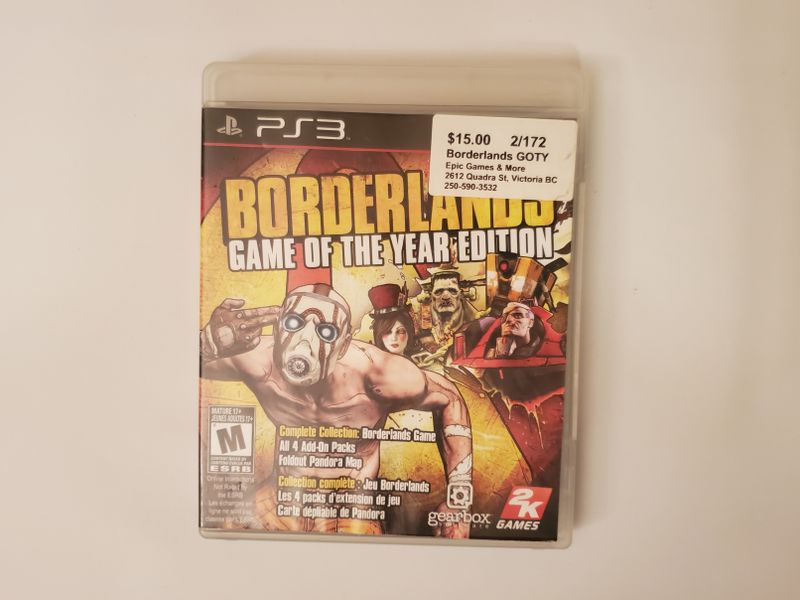 Sony PlayStation 3 Borderlands Game Of The Year Edition video game