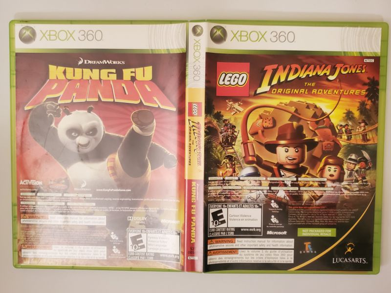 Microsoft Xbox 360 Kung Fu Panda Indiana Jones The Original Adventures video game