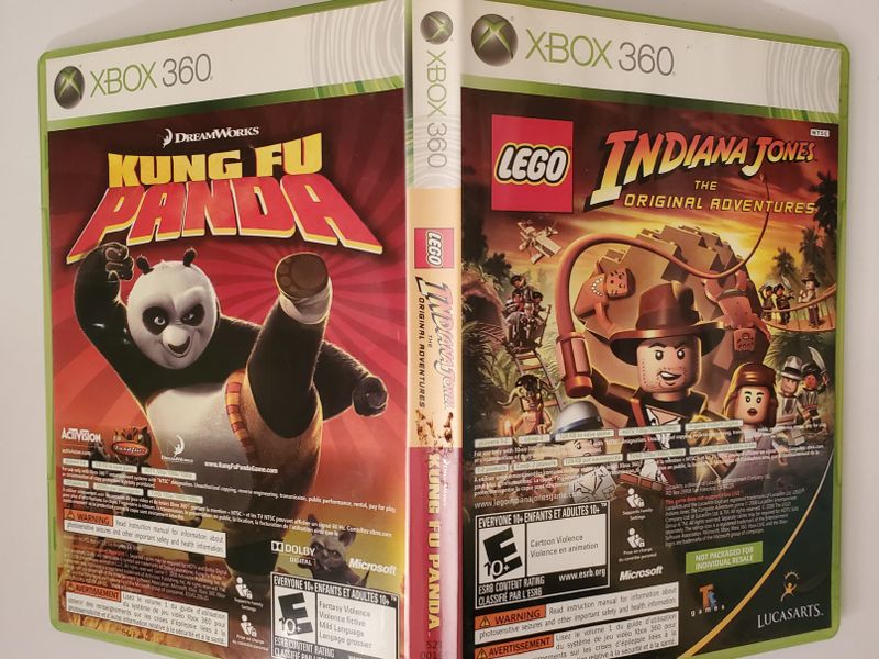 Microsoft Xbox 360 Kung Fu Panda Indiana Jones The Original Adventures video game