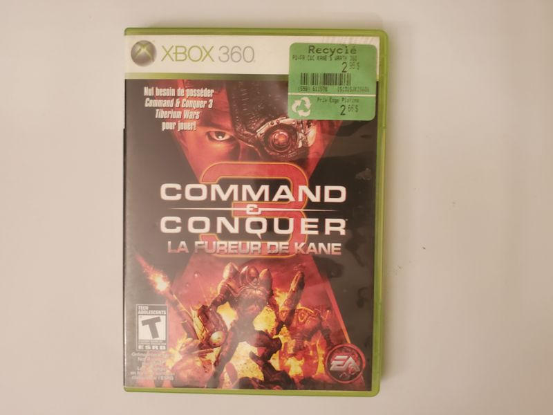 Microsoft Xbox 360 Command & Conquer 3 La Fureur De Kane French video game