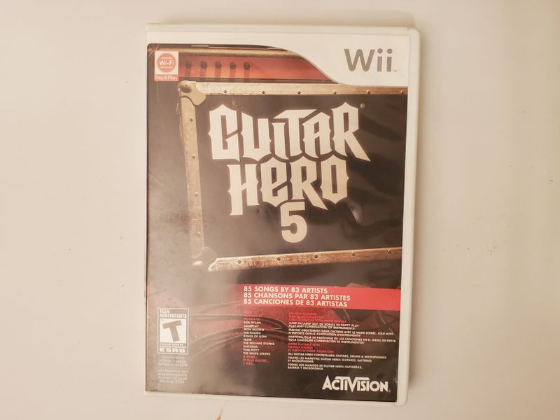 Nintendo Wii Guitar Hero 5 video game
