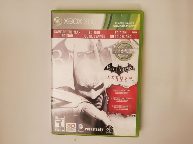 Microsoft Xbox 360 Batman Arkham City Game of the Year Edition Platinum Hits video game
