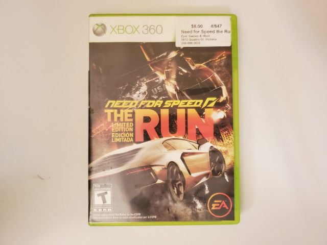 Microsoft Xbox 360 Need for Speed: The Run video game
