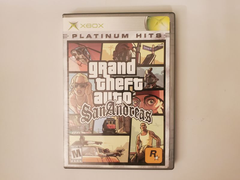 Microsoft Xbox Grand Theft Auto San Andreas Platinum Hits video game