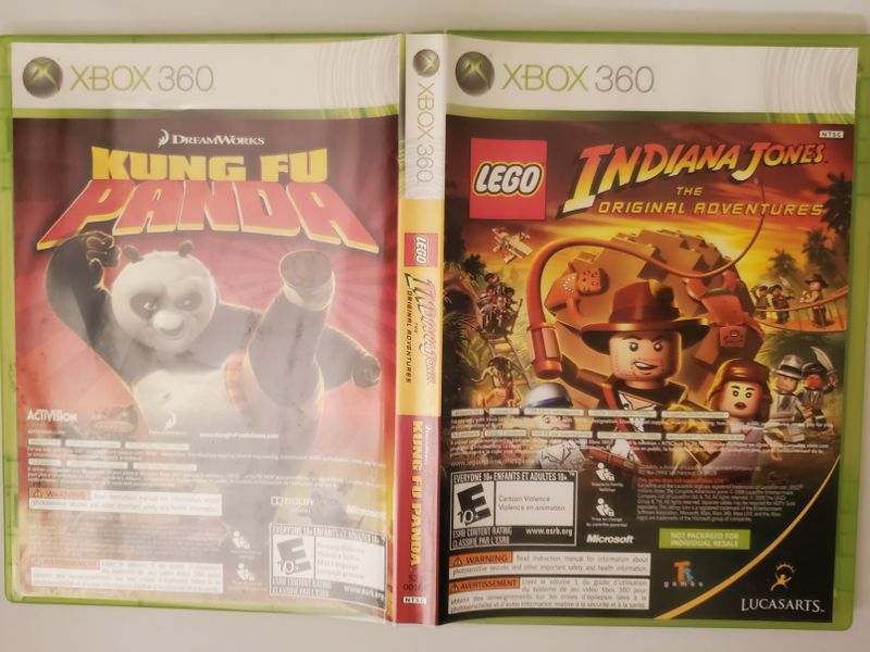 Microsoft Xbox 360 Kung Fu Panda Indiana Jones The Original Adventures video game