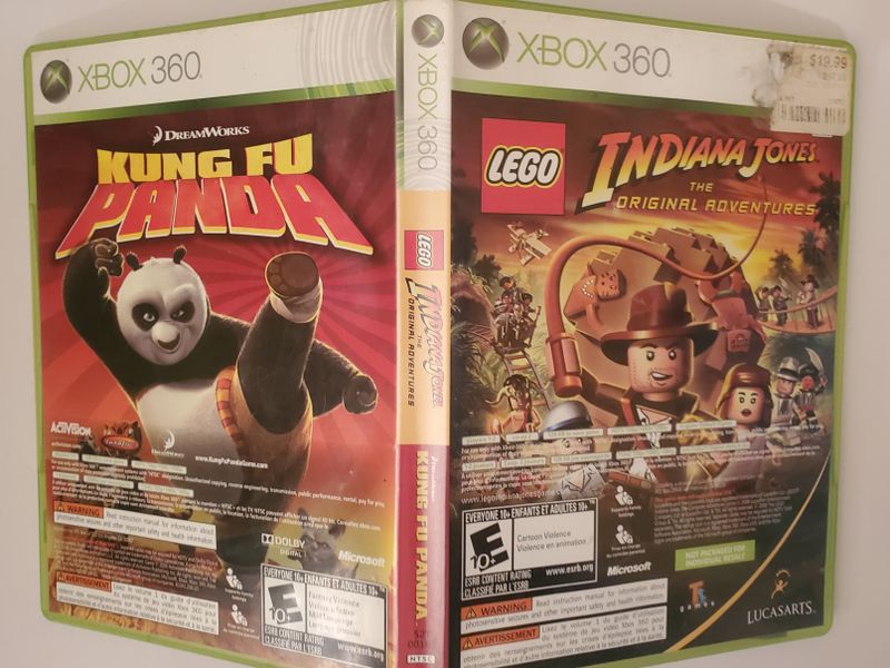 Microsoft Xbox 360 Kung Fu Panda Indiana Jones The Original Adventures video game