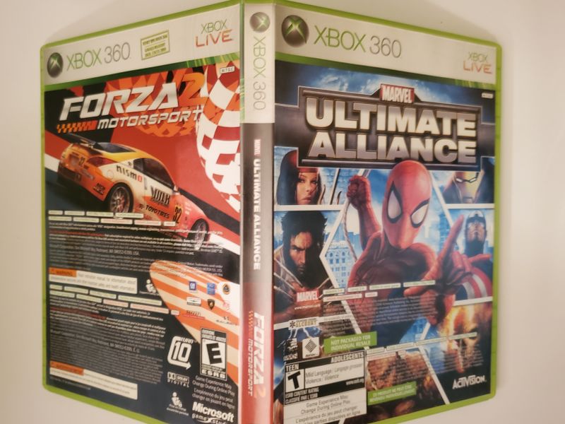 Microsoft Xbox 360 Forza 2 Motorsport Marvel Ultimate Alliance video game
