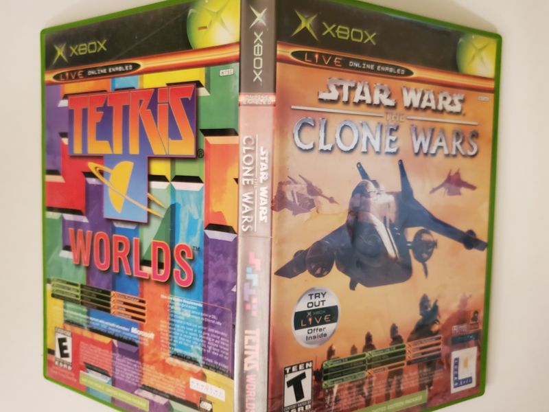 Microsoft Xbox Star Wars The Clone Wars Tetris Worlds video game
