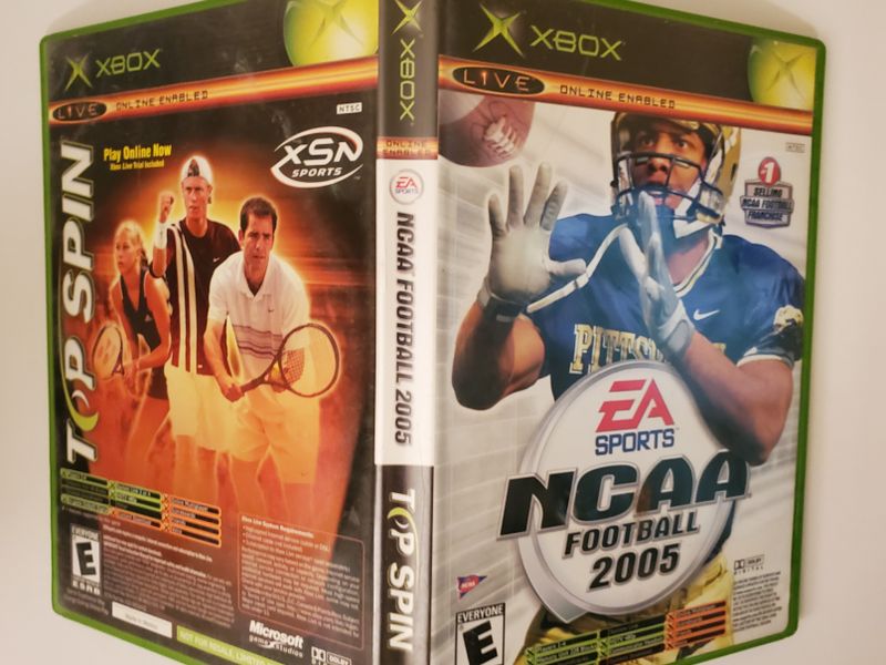 Microsoft Xbox Top Spin / NCAA Football 2005 video game