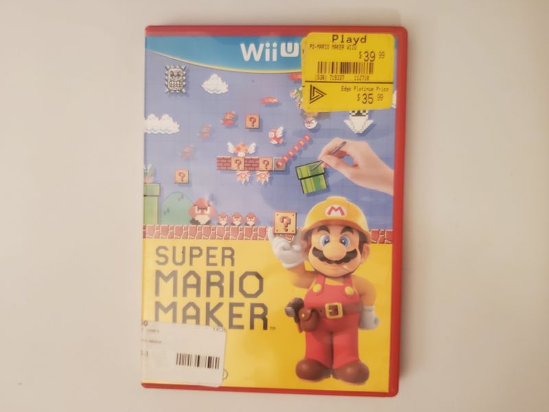 Nintendo Wii U Super Mario Maker video game