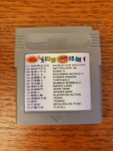 Nintendo Game Boy Super Color 15 in 1 video game