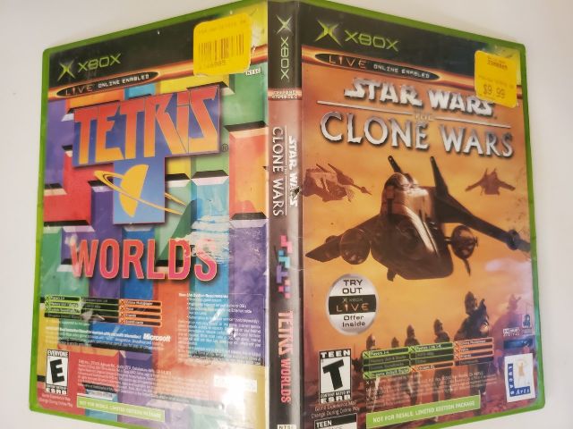 Microsoft Xbox Star Wars The Clone Wars Tetris Worlds video game