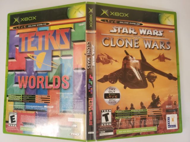 Microsoft Xbox Star Wars The Clone Wars Tetris Worlds video game
