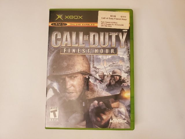 Microsoft Xbox Call of Duty Finest Hour video game