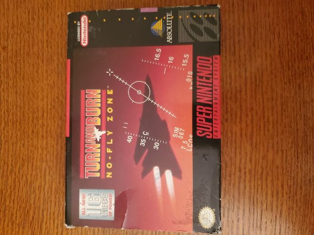 Nintendo SNES Turn and Burn No-Fly Zone video game