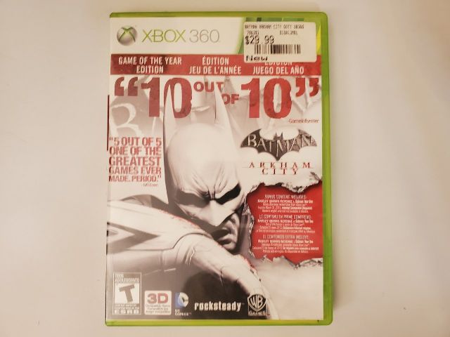 Microsoft Xbox 360 Batman Arkham City Game of the year edition video game