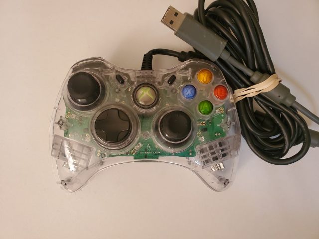 Microsoft Xbox 360 Afterglow Transparent Wired Controller video game