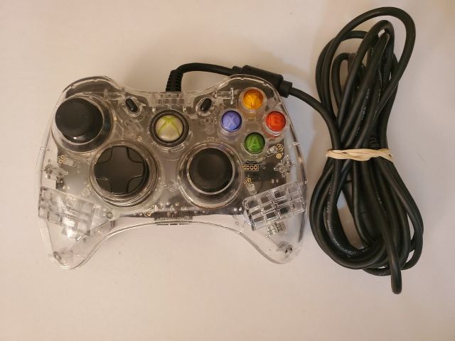 Microsoft Xbox 360 Afterglow Transparent Wired Controller video game