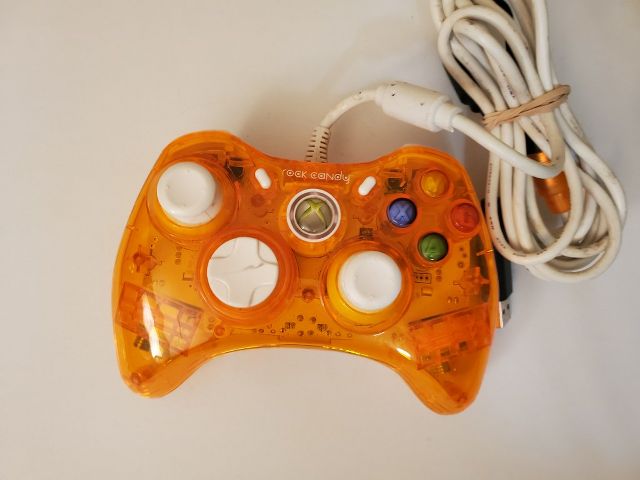 Microsoft Xbox 360 Rock Candy Orange Wired Controller video game